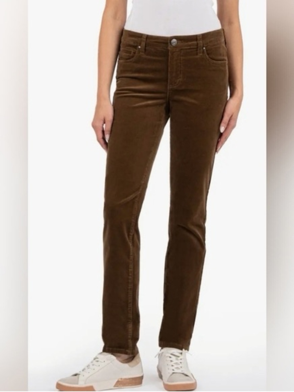 KUT From The Kloth Brown Corduroy Straight Leg Pants Size 10